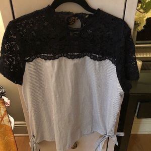 Lace and cotton top